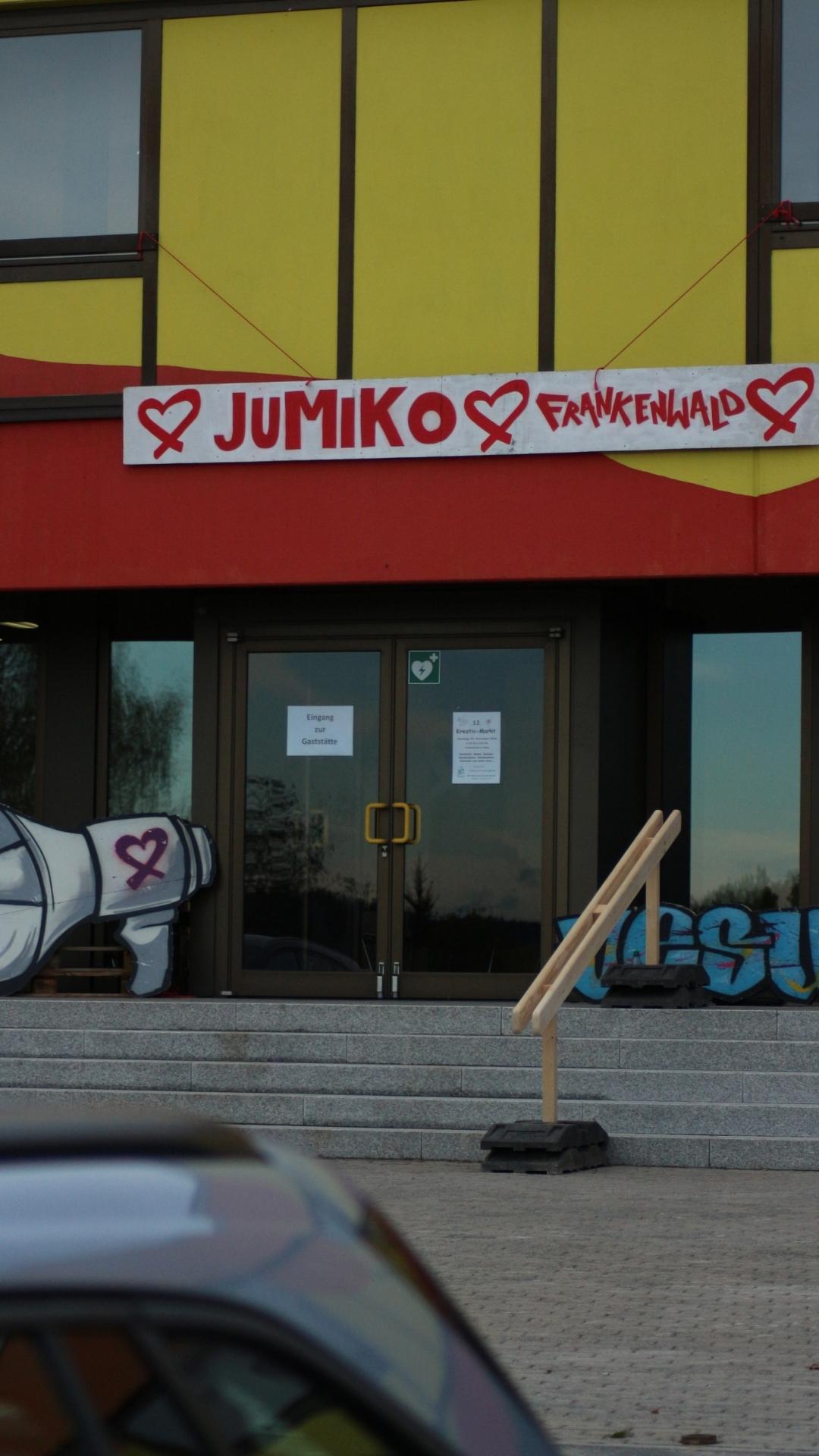 Eingangsbereich der Frankenhalle Naila – JUMIKO 2024